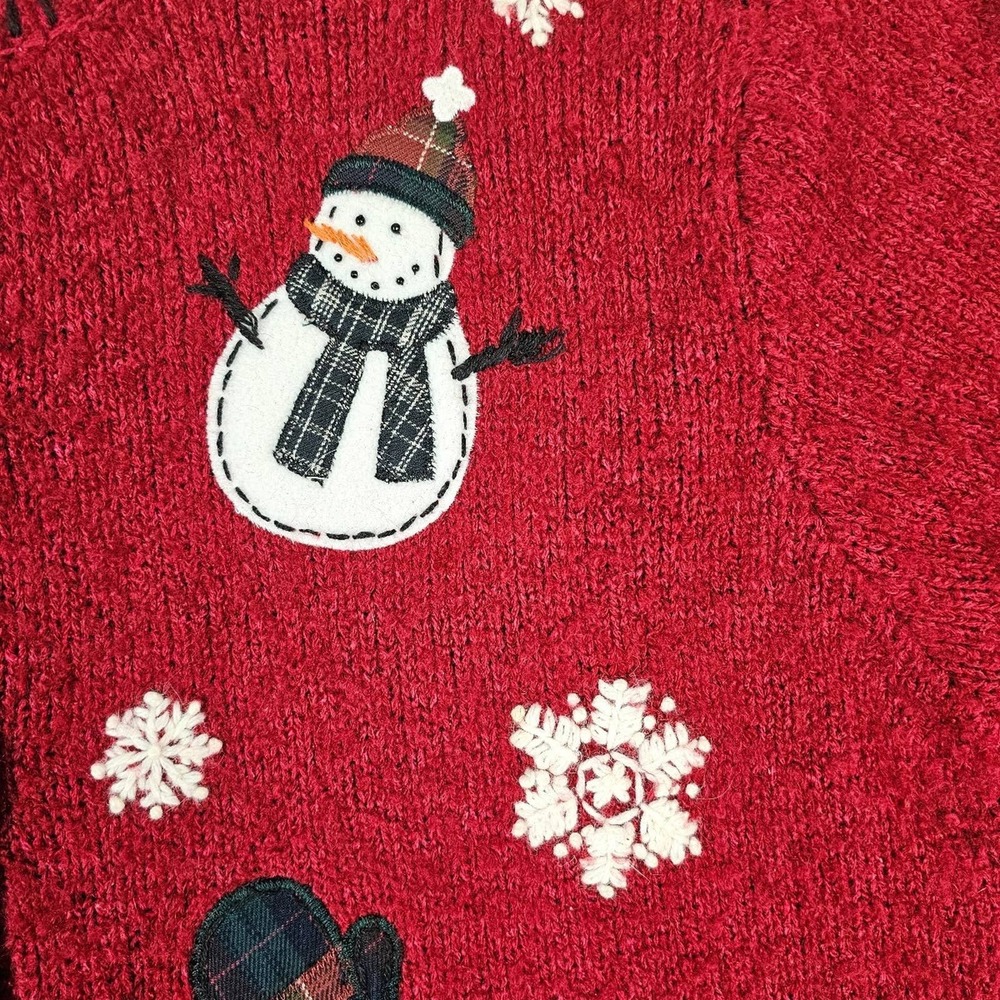 WOMANS CROFT AND BARROW WINTER SNOWMAN CARDIGAN - Picture 3 of 12